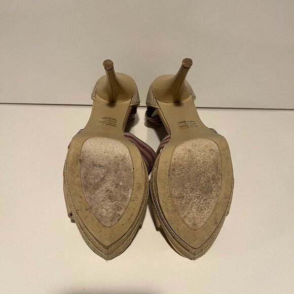 Bakers McKenna 9B Heels – Multi Color Elastic Straps, Used, No Original Box - Picture 4 of 4